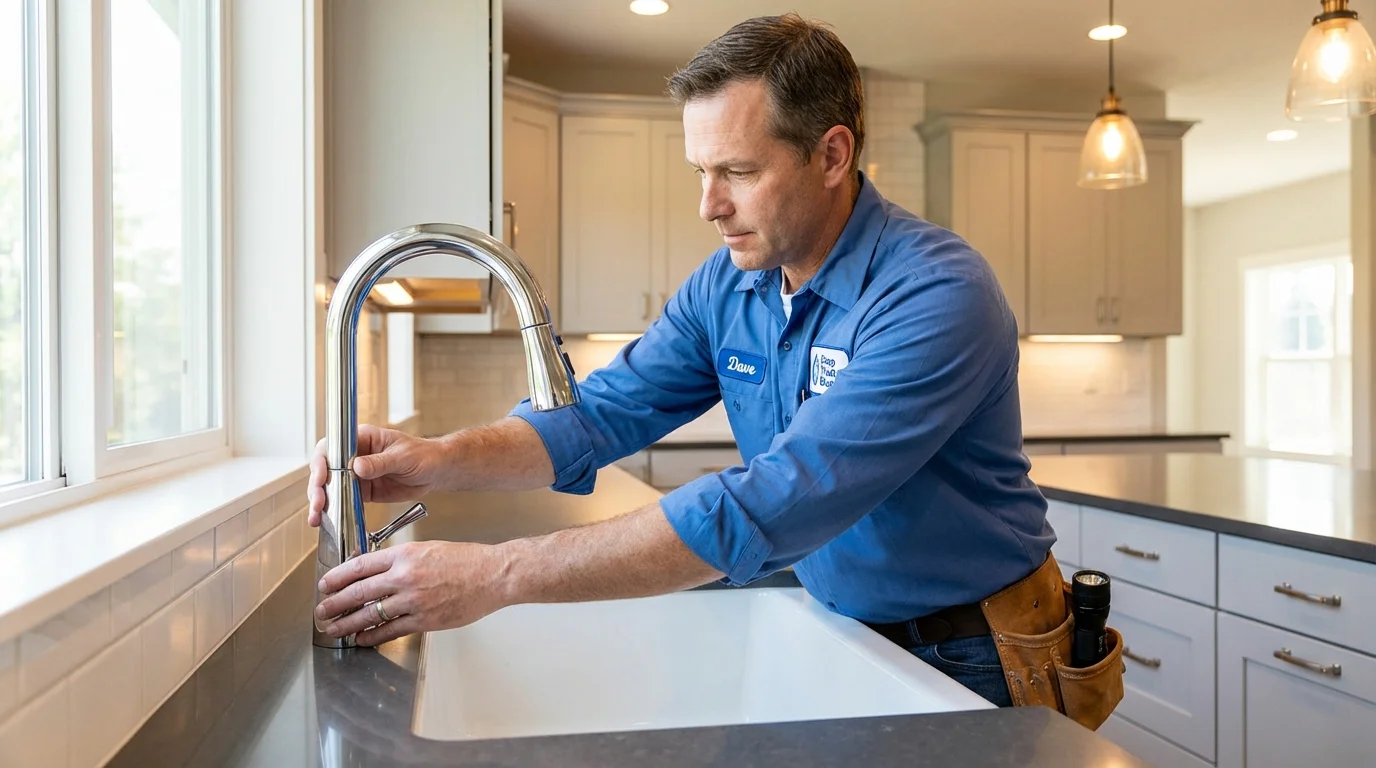 Kitchen faucet installation by Johns Plumbing LLC in Fredonia
